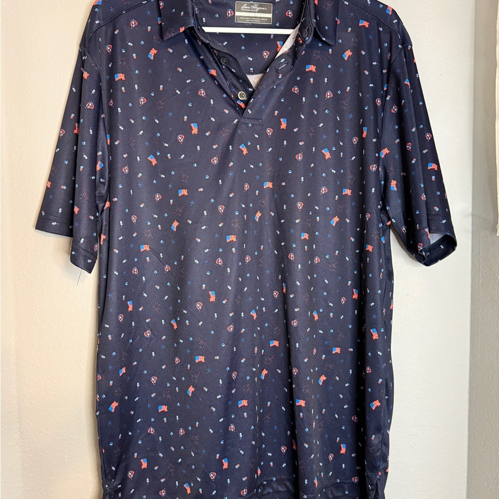 Ben Hogan Performance Polo Patriotic Print Size L
